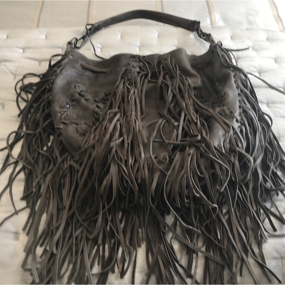 ALL SAINTS Spitalfields BoHo Leather Fringe Bag. This bag is beyond gorgeous! - Picture 5 of 15